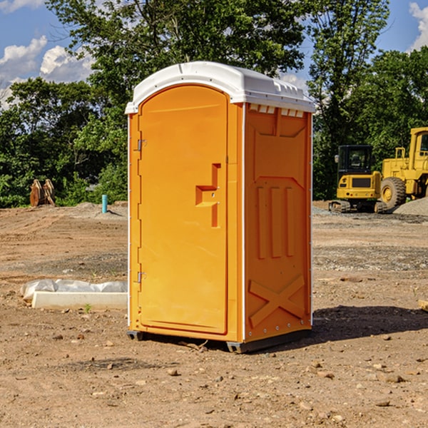 how often are the portable restrooms cleaned and serviced during a rental period in West Buffalo